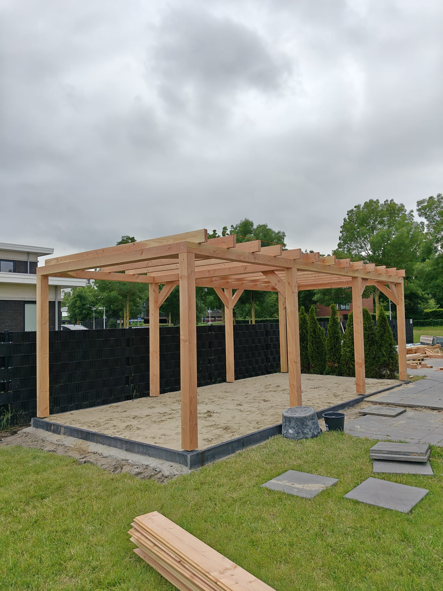 Schuur voor - dakconstructie